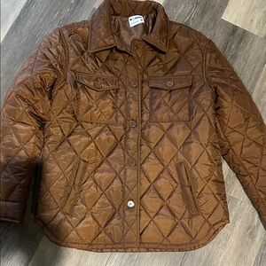 Chestnut Quilted Jacket Shacket